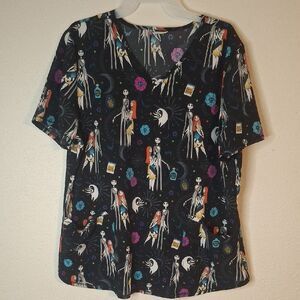 Disney Nightmare Before Christmas Scrub top size large